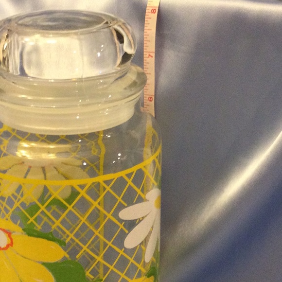 HILDI jar, lattice and Daisies, made by Anchor Hocking in the 1970’s. - Picture 6 of 7